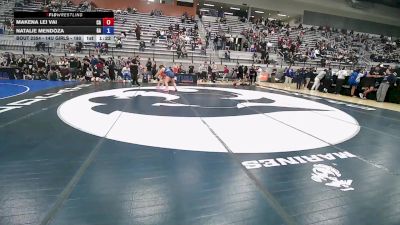 14U Girls - 180 lbs 3rd Place Match - Makena Lei Vai, CA vs Natalie Mendoza, GA