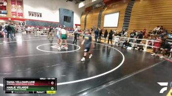 151-165 lbs Round 3 - Harlie Velarde, Lander Middle School vs Tamia Yellowplume, Wyoming Indian Middle School