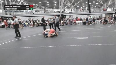 144 lbs Quarterfinals (8 Team) - Brighton Karvoski, CTWHALE ORCA vs Lincoln Kelley, Team Shutt Mau Mau