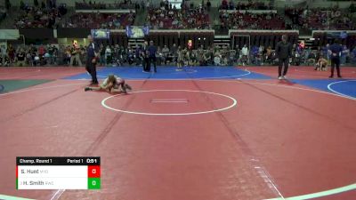 70 lbs Champ. Round 1 - Harley Smith, Rustler Wrestling Club vs Sawyer Hunt, Mine Yard Dogs Wrestling Club