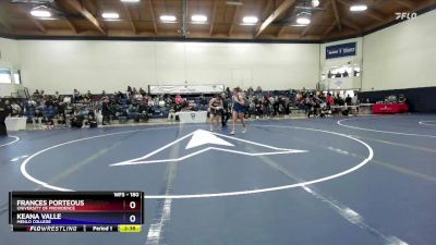 180 lbs Cons. Semi - Keana Valle, Menlo College vs Frances Porteous, University Of Providence