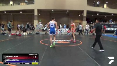 138 lbs Cons. Round 2 - Landon Cates, OK vs Jose Sandoval, TX