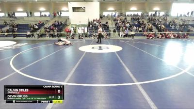 165 lbs Champ. Round 1 - Devin Grubb, Pennsylvania College Of Technology vs Calvin Stiles, Springfield