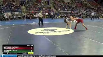 140 lbs Cons. Round 3 - Addison Stiefel, Bismarck vs Victoria Pasterz, Des-Lacs Burlington