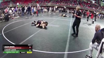 117 lbs Champ. Round 2 - Jaxon Ebner, Kearney MatCats Wrestling Club vs Carson Lucius, Scottsbluff Wrestling Club