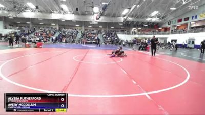 130 lbs Cons. Round 1 - Alyssa Rutherford, Ottawa University vs Avery McCollum, Unattached- Kansas