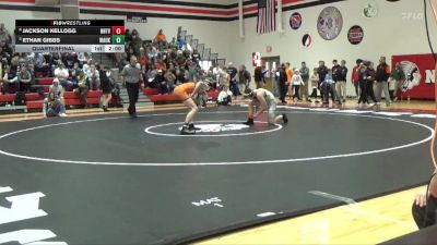 175 lbs Quarterfinal - Ethan Gibbs, Waukon vs Jackson Kellogg, NH/TV