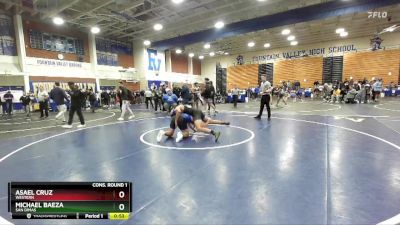 190 lbs Cons. Round 1 - Michael Baeza, San Dimas vs Asael Cruz, Western