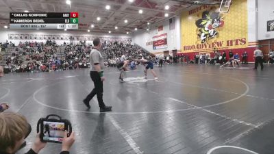 157 lbs Cons. Round 7 - Kameron Bedel, Elder vs Dallas Korponic, Hartland