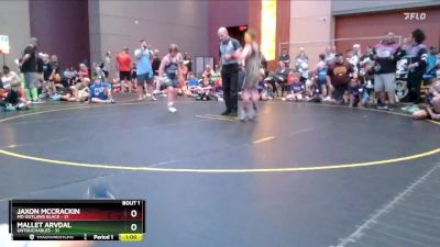 101 lbs Round 1 (4 Team) - Jaxon McCrackin, MO Outlaws Black vs Mallet Arvdal, Untouchables