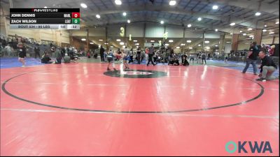 90 lbs Consi Of 4 - John Dennis, Marlow Outlaws vs Zach Wilson, Leatherneck Wrestling Club