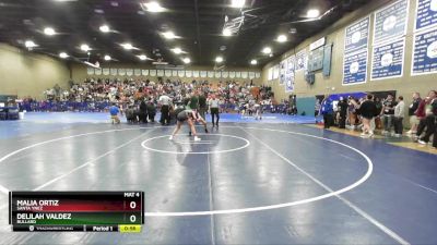 105 lbs Cons. Round 3 - Malia Ortiz, Santa Ynez vs Delilah Valdez, Bullard