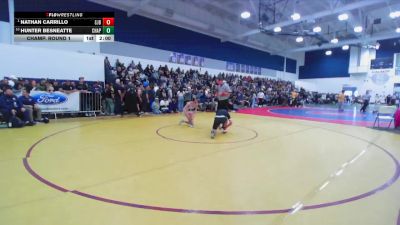 126 lbs Champ. Round 1 - Nathan Carrillo, St. John Bosco vs Hunter Besneatte, Chaparral