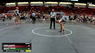 110 lbs Round 5 (8 Team) - Ayden Hudson, Armory Athletics vs Brinley Dinzeo, Silo WC