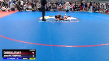 62-69 lbs Round 3 - Tahlia Del Rosario, FordDynastyWrestlingClub vs Lorena Thompson, Toppenish USA Wrestling Club