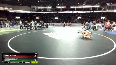 120 lbs Cons. Round 3 - Riley Mazza, Kalama vs Keegan Faust, Skyview