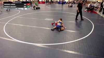 Elementary - 88 lbs Bennett Mackey, Wayzata vs Brooks Lusian, St Francis