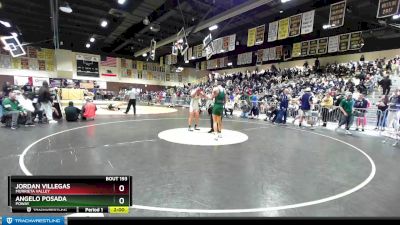 160 lbs Champ. Round 2 - Angelo Posada, Poway vs Jordan Villegas, Murrieta Valley