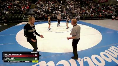 5A 120 lbs Semifinal - Pallas Anderson, Wasatch vs Lilly Lake, Maple Mountain