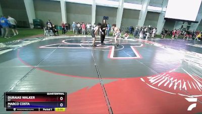 130 lbs Quarterfinal - Duraias Walker, NV vs Marco Costa, CA