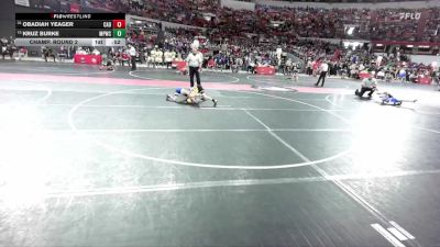 57 lbs Champ. Round 2 - Kruz Burke, Mineral Point Wrestling Club vs Obadiah Yeager, Cadott