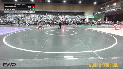 90 lbs Semifinal - Paige Warne, Motherlode Wrestling Club vs Elise Albeso, Team Aggression