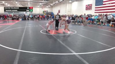 160 lbs Champ. Round 1 - Mason Javers, Minneota vs Colton Tolzmann, Blue Earth Area