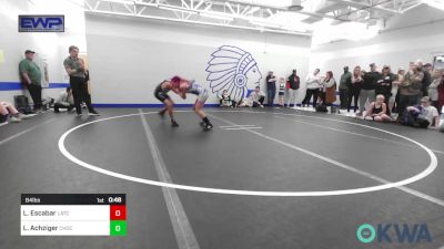 84 lbs Rr Rnd 2 - Lukas Escabar, Little Axe Takedown Club vs Layla Achziger, Choctaw Ironman Youth Wrestling