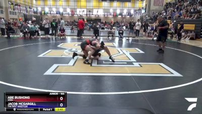 165 lbs Cons. Semi - Abe Bushong, Iowa vs Jacob McGargill, The Best Wrestler