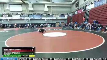 138 lbs Champ. Round 2 - Charles Spinning, West Linn vs Rene Jimenez Cruz, South Salem