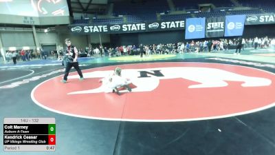 132 lbs Cons. Sub-quarters - Colt Marney, Auburn A-Team vs Kendrick Ceasar, UP Vikings Wrestling Club