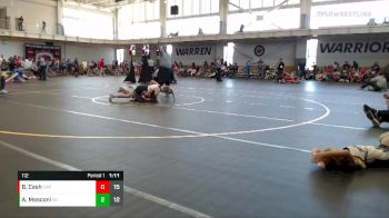 112 lbs Round 5 (6 Team) - AnnaMae Mosconi, Indiana INFERNO GOLD vs Baillee Cash, Charlies Angels Pink