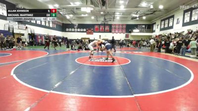 217 lbs Champ. Round 2 - Allan Johnson, Yorba Linda vs Michael Martinez, Carter High School