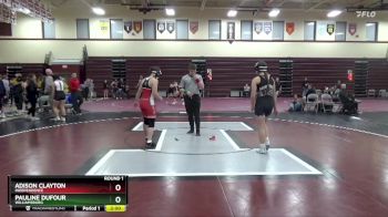 JV-20 lbs Round 1 - Pauline Dufour, Williamsburg vs Adison Clayton, Independence