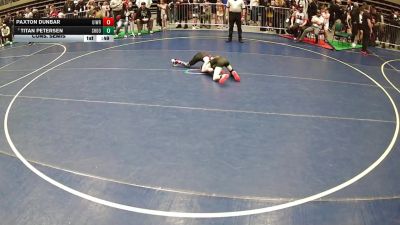 55 lbs Cons. Semis - PAXTON DUNBAR, Uintah Wrestling vs Titan Petersen, Shootbox