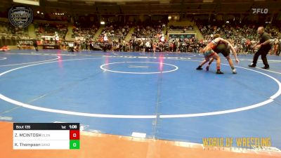 120 lbs Quarterfinal - ZA MCINTOSH, Glenpool Youth Wrestling vs Kamon Thompson, Sanderson Wrestling Academy