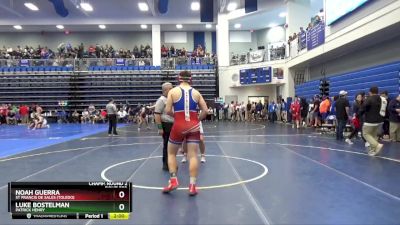 190 lbs Champ. Round 2 - Luke Bostelman, PATRICK HENRY vs Noah Guerra, St Francis De Sales (Toledo)