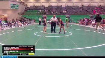 105 lbs Quarterfinals (8 Team) - Galilea Olivares, Osborne vs Josephine Royer, Gilmer