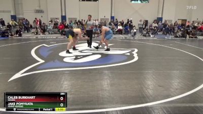 285 lbs Semifinal - Jake Pomykata, Johns Hopkins vs Caleb Burkhart, Wilkes