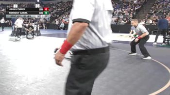 113 lbs Quarterfinal - Uriah Correa, Servite (SS) vs Anthony Garza, Clovis (CS)