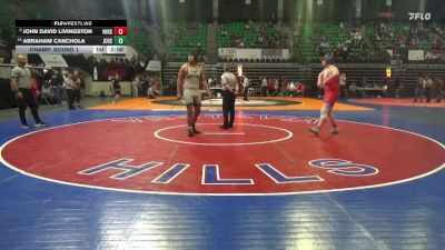 7A 285 lbs Champ. Round 1 - John David Livingston, Vestavia Hills vs Abraham Canchola, James Clemens HS