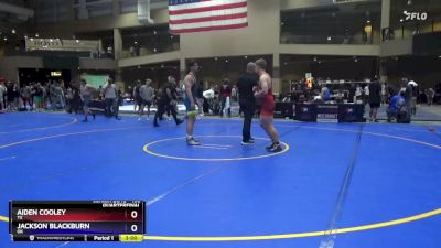 190 lbs Quarterfinal - Aiden Cooley, TX vs Jackson Blackburn, OK