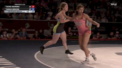 155 lbs 1st Place Match - Olivia Georges, NJ vs Sarah Henckel, CT