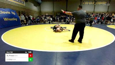 160 lbs Quarterfinal - Beau Priest, Bakersfield vs Ian Fritz, Pleasant Grove (UT)