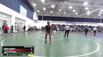 165 lbs Quarterfinal - Ryan Hanson, Murrieta Valley vs Armaan Nikoo, Irvine