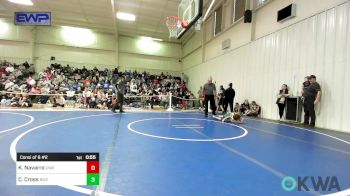 43 lbs Consi Of 8 #2 - Kannon Navarro, Greenwood Wrestling Academy vs Colton Cross, Brushy Wrestling Club