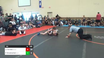 100 lbs Rr Rnd 2 - Jamison Forrest, K8 Compound vs Parker Brodmerkel, K8 OMP