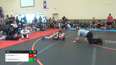 100 lbs Rr Rnd 2 - Jamison Forrest, K8 Compound vs Parker Brodmerkel, K8 OMP