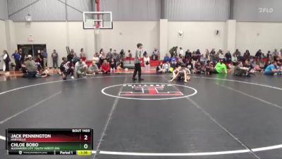 115 lbs Quarterfinal - Jack Pennington, Hartselle vs Chloe Bobo, Alexander City Youth Wrestling