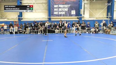 141 lbs Champ. Round 1 - Jake Eckerle, Johnson & Wales (ri) vs Nicolas Balella, Castleton